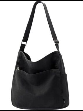 Canvas Tote Bag Zipper Large Crossbody Shoulder Messenger Bag